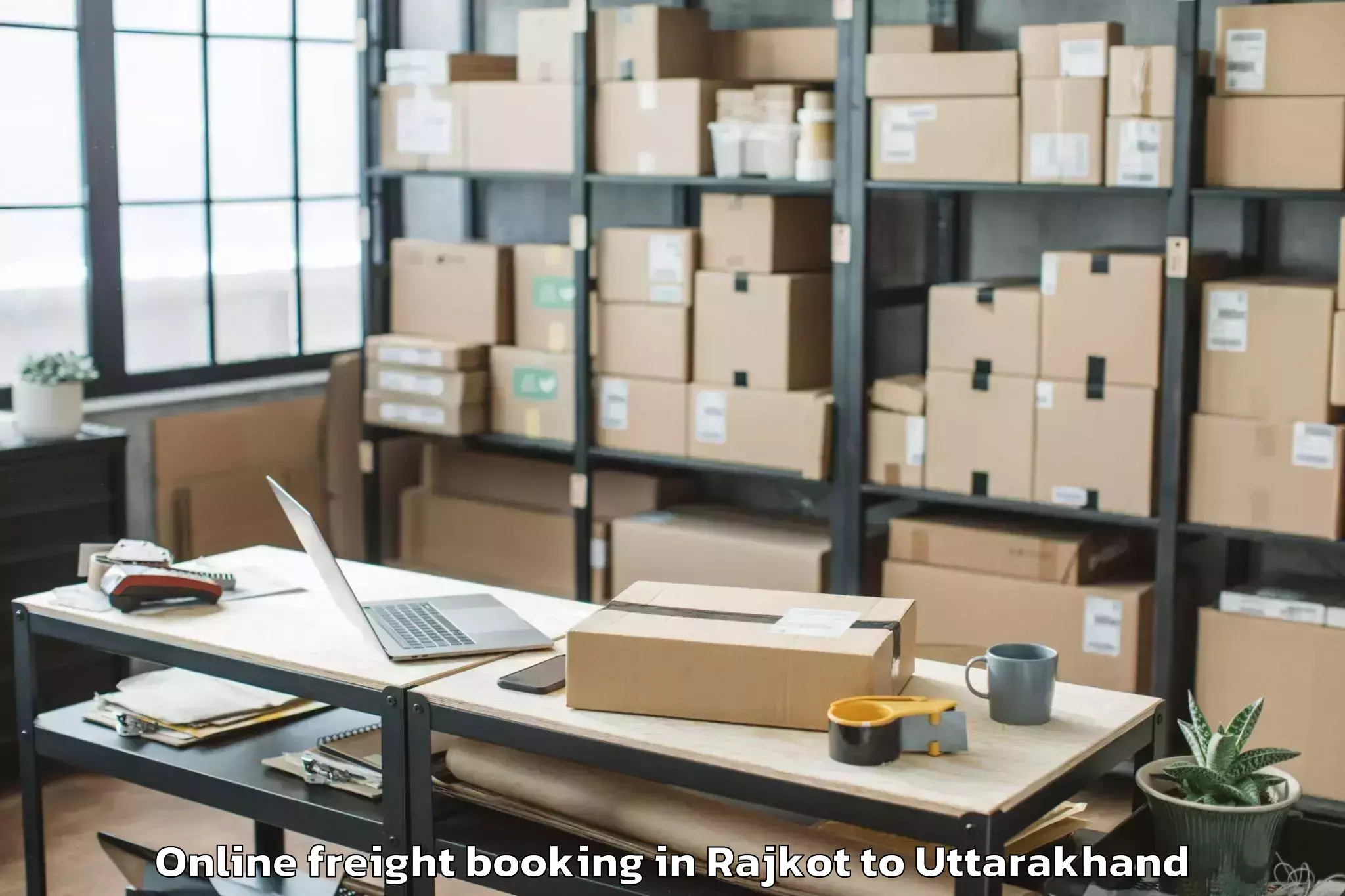 Get Rajkot to Rajgarhi Online Freight Booking